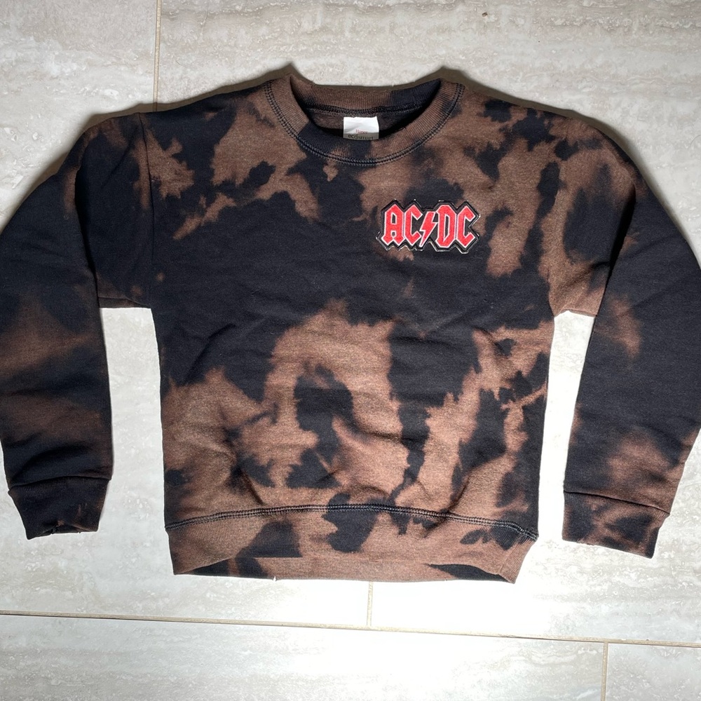 Toddler kid Band hoodie hand bleached custom